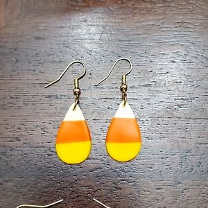 Candy Corn Halloween/Fall Earrings 2 inches